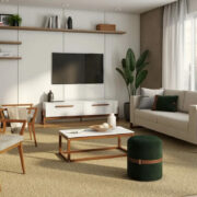 Sala feita com madeira pinus