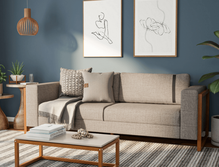 Sala com madeira premium