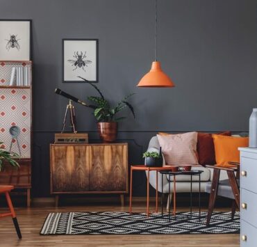 Decoração de sala rústica simples