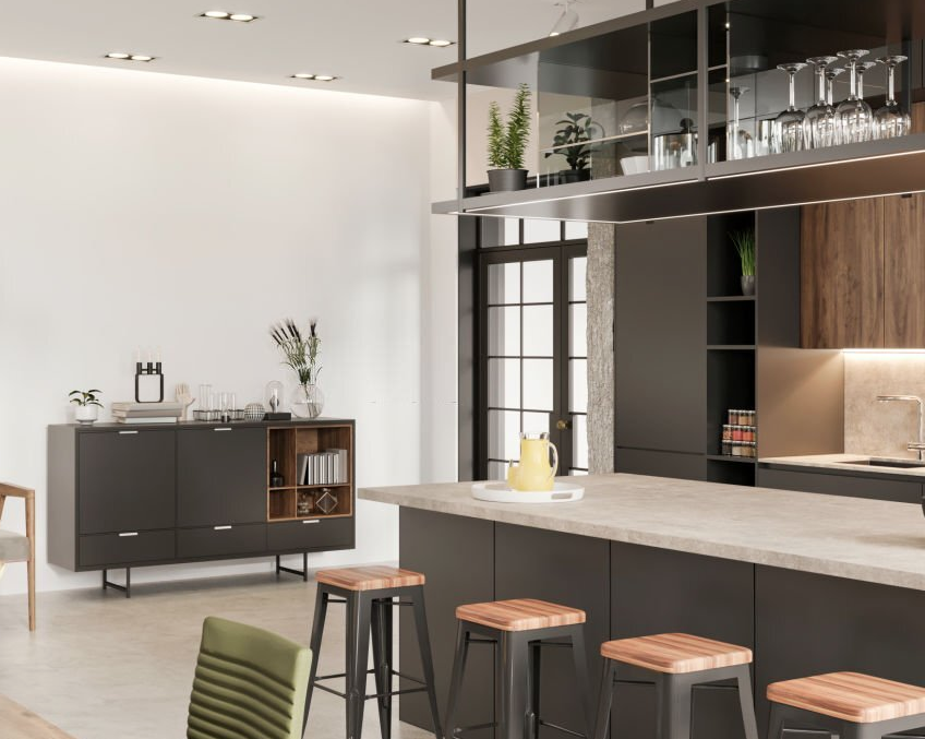 Otimize seu espaço com móveis funcionais e cores claras
