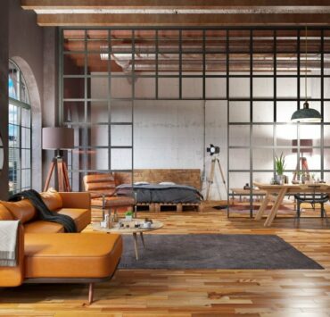 Loft com decoração industrial