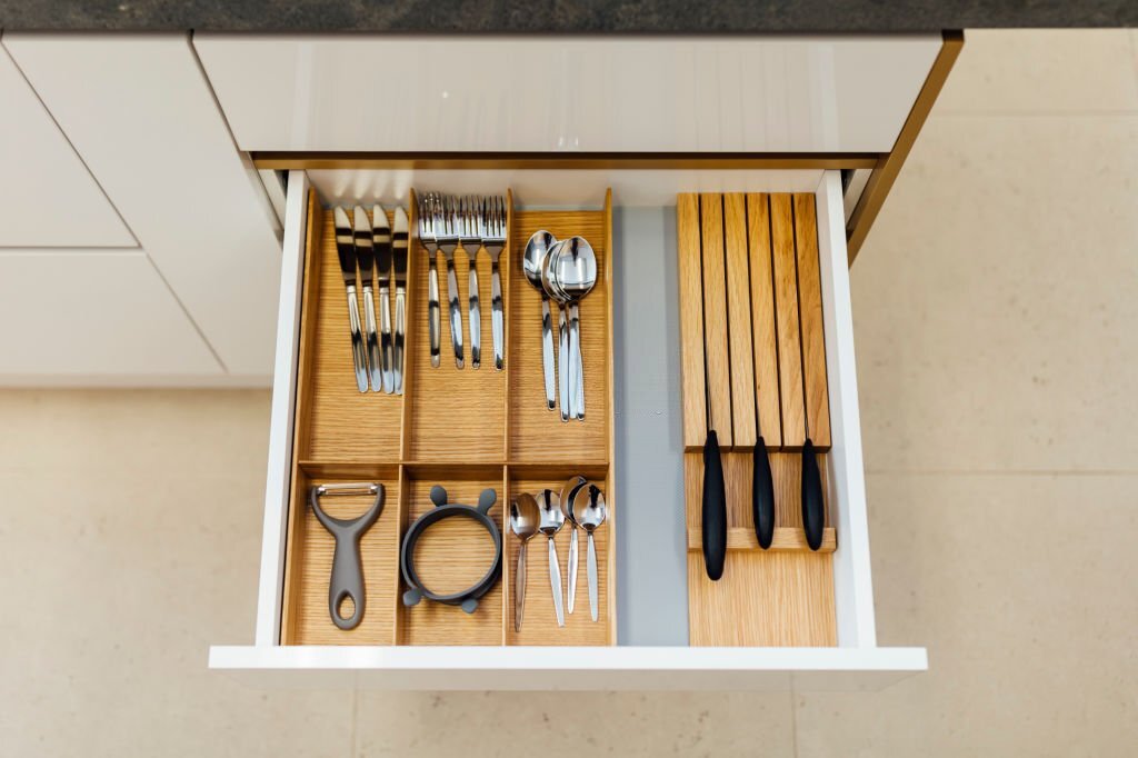Gaveta de Talheres para cozinha organizada