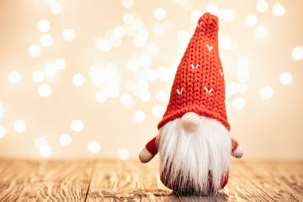 Gnomos de feltro também são alternativas para o Natal