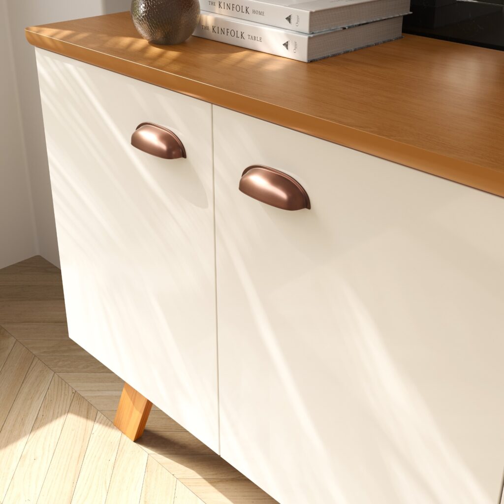 Buffet Atlanta com puxadores tipo concha